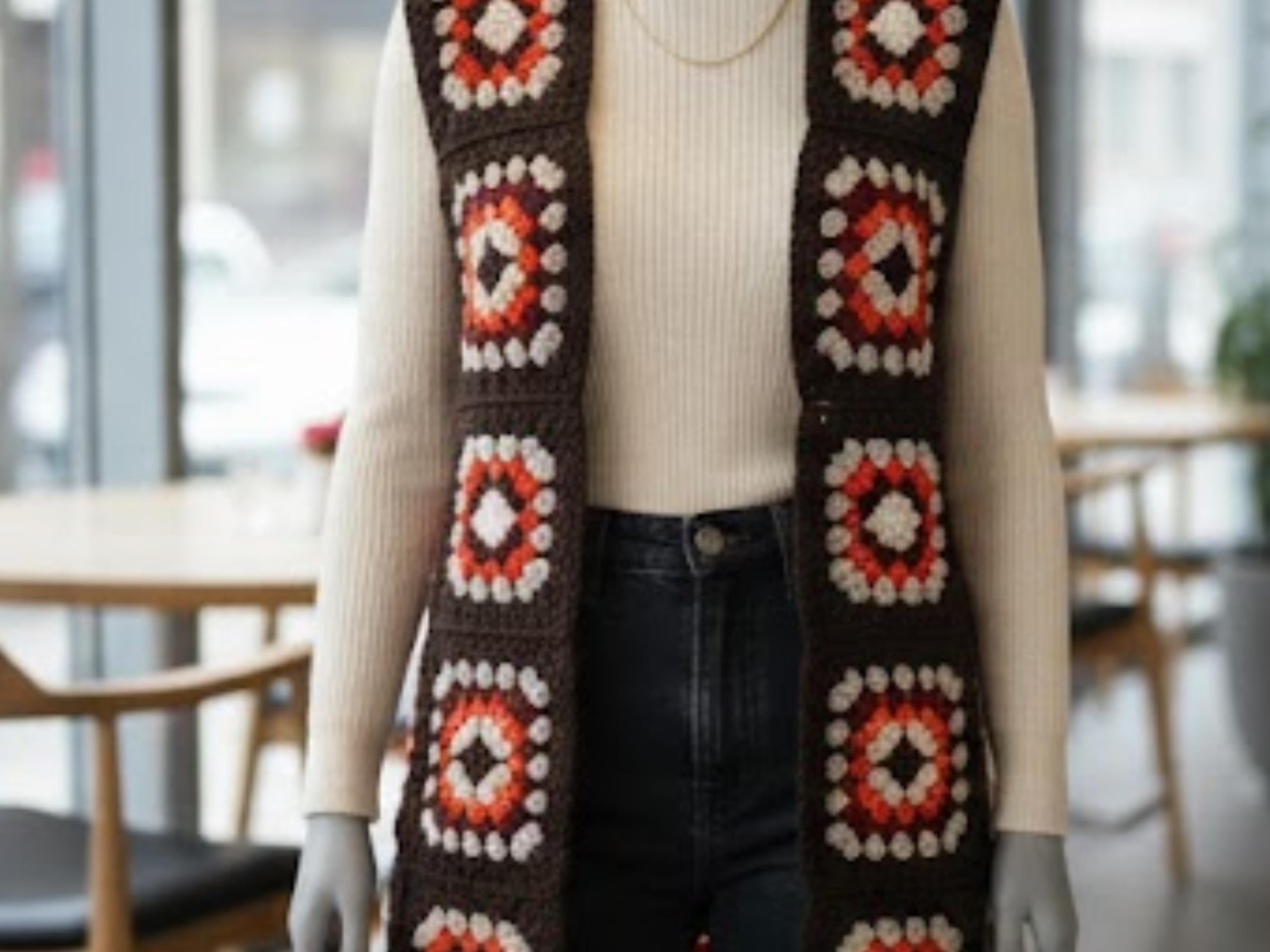 Womens Crochet Vest Pattern PDF — Granny Square Women's Vest, Beginner Friendly, Sizes XS-3XL, Instant Download