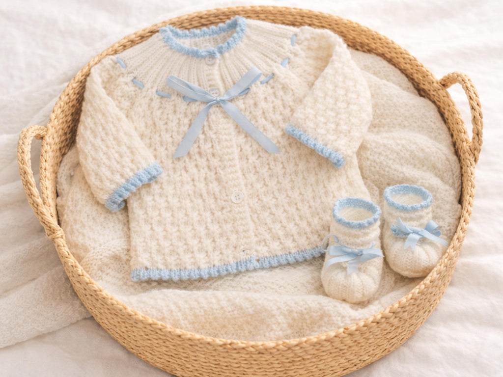 Matinee Jacket Dk Vintage Baby Matinee Coat and Bootees Knitting Pattern (PDF Download)-Preemie Matinee Coats Dk