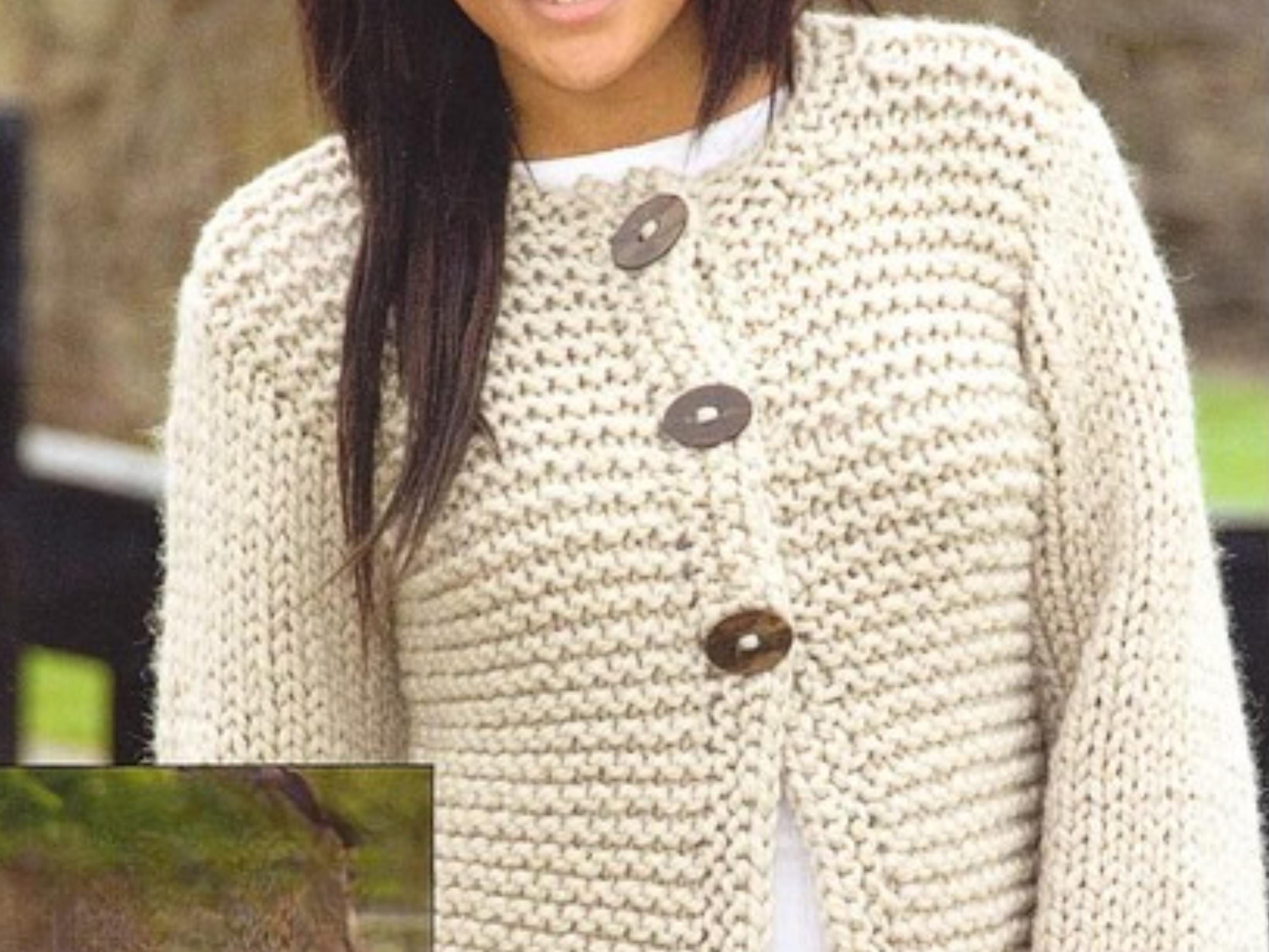 RETIREMENT SALE *Super Chunky  Jacket Knitting Pattern (PDF Download) –   ladies women womens Cardigan Easy Knit Jacket~Super Chunky 32-42"