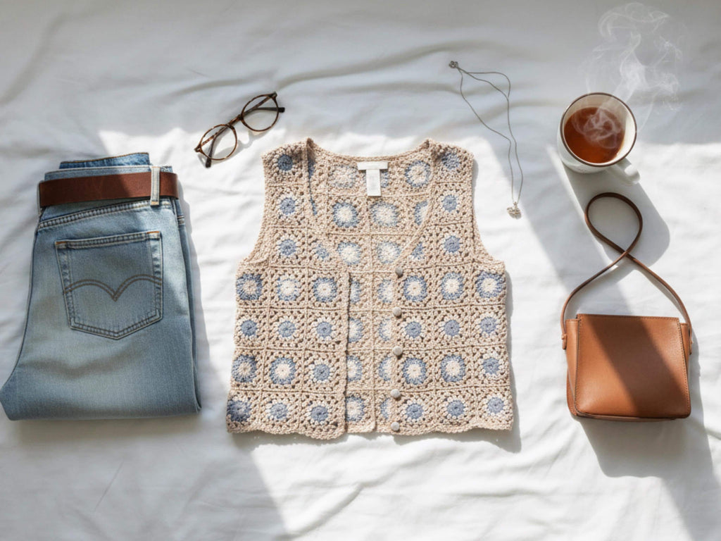 Crochet Vest Pattern PDF — Granny Square Women's Vest, Beginner Friendly, Sizes XS-3XL, Instant Download
