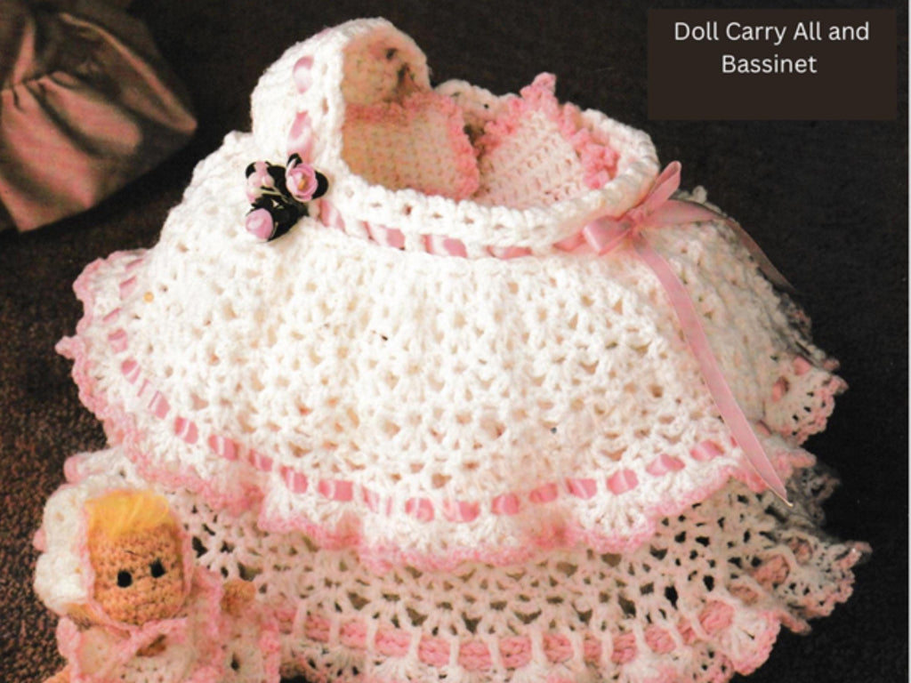 Beginner Crochet Doll Bassinet and Clothes Pattern (PDF Download)