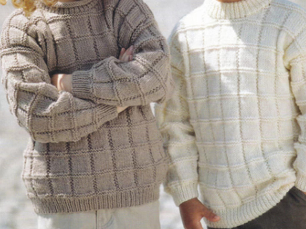 Boy Girl Knit Jumper Pattern: Easy Sweater, Sizes 2-10 (PDF Pattern)
