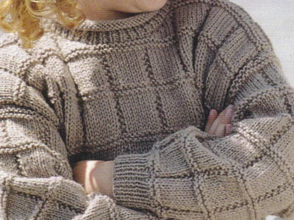 Boy Girl Knit Jumper Pattern: Easy Sweater, Sizes 2-10 (PDF Pattern)