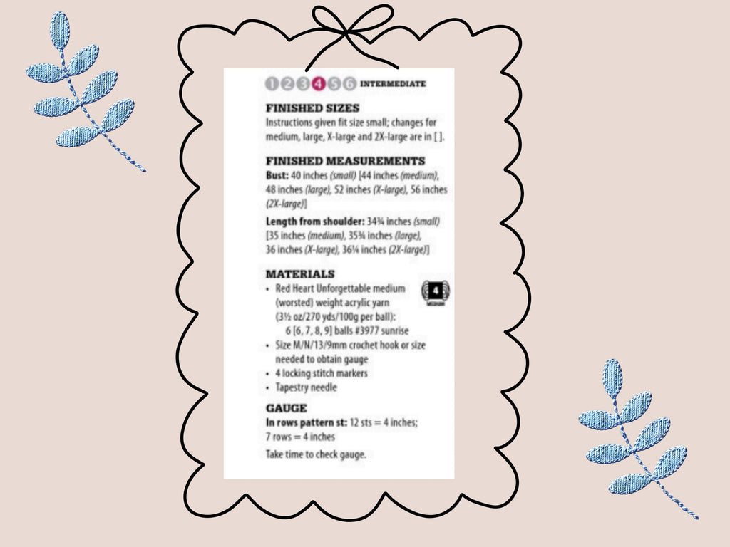 Vintage Crochet Pattern PDF – Oversized Hooded Jacket Cardigan Coat (Digital Download)