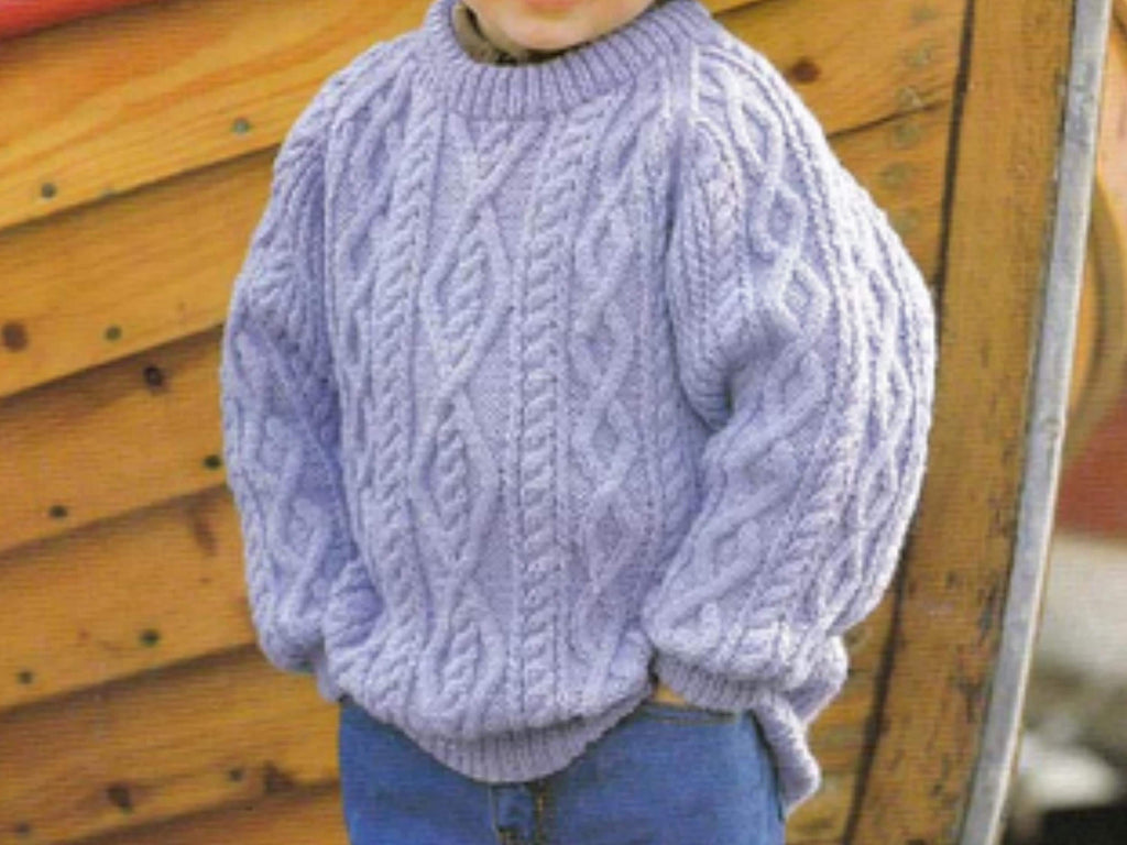 Knitting pattern for boys -Boys Cabled Sweater Knitting Pattern: Ages 2-7 Years (PDF Pattern) DK 8ply-Boys cardigan pattern-pullover,jumper