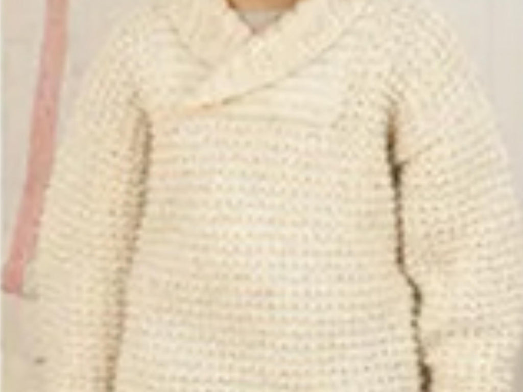 Baby Shawl Collar Sweater, Hat, Blanket Knitting Pattern (0-7 Years) (Digital Download)