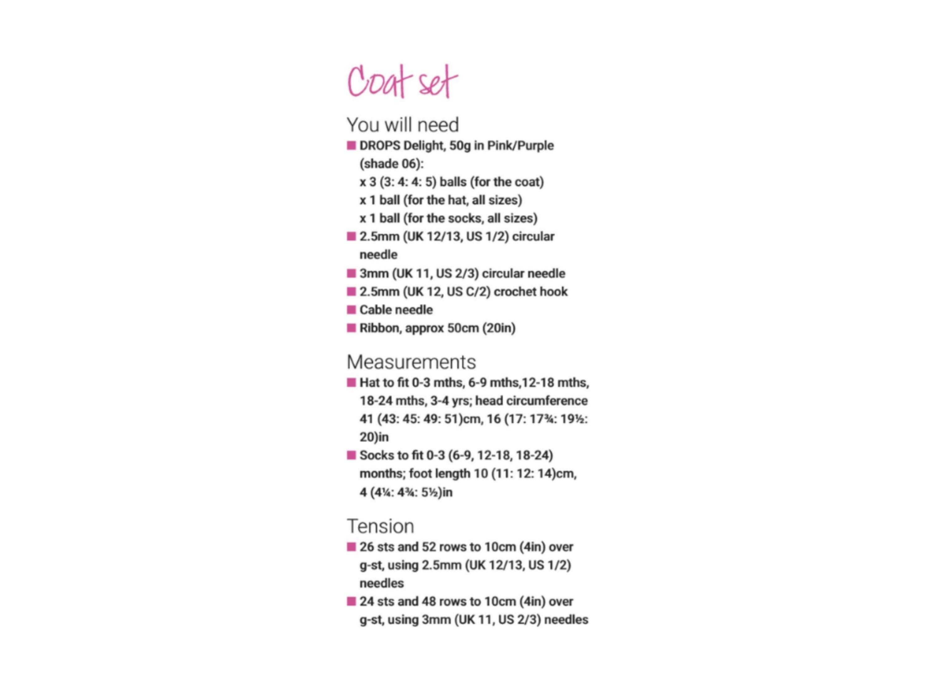 Baby Wrap Coat Knitting Pattern | Jacket, Hat, Socks Set (Digital Download)
