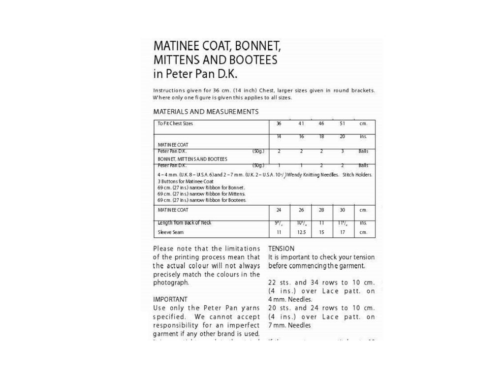 Knitting Pattern for Baby Girls-Baby Matinee Coat Sweater Bonnet Mittens Booties Knitting Pattern (PDF Download) Baby girl Jacket knitting