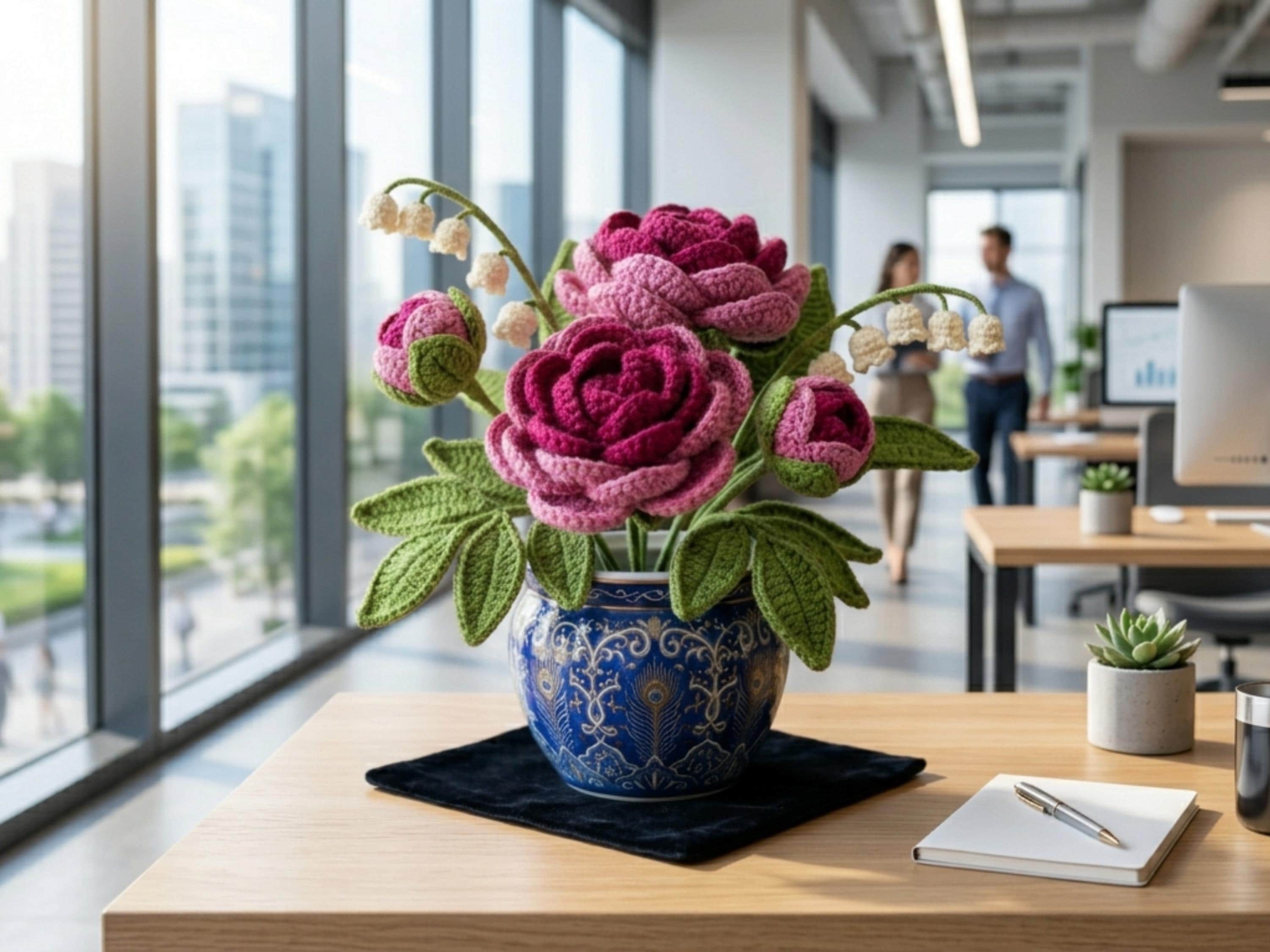 Peony Bouquet Crochet Pattern | Lily of the Valley Amigurumi PDF Download