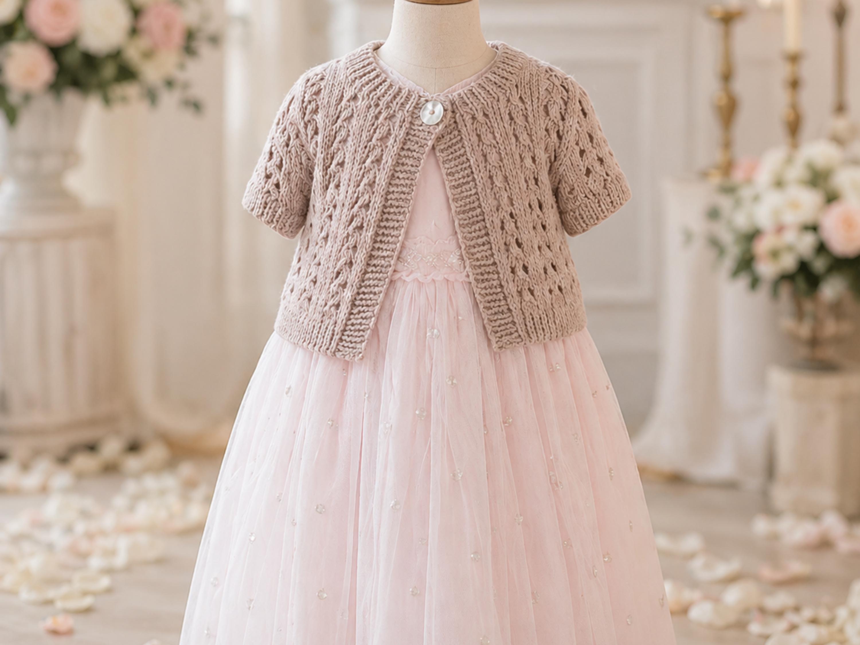 Baby Cardigan Knitting Pattern, Vintage Lace Sweater, Birth to 7 Years (Digital Download)