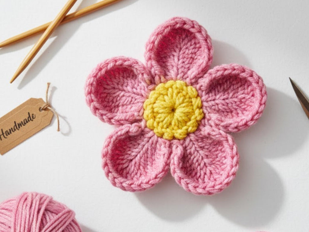 Easy Knitted Flower Pattern | Beginner Friendly (PDF Pattern)