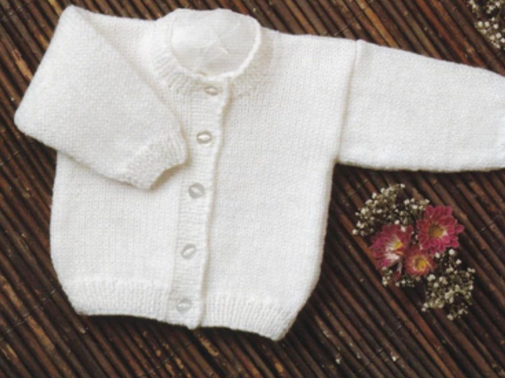 Child's Easy Beginners Cardigan round neck-V Neck Knitting Pattern plain baby cardigan knitting pattern  premature size