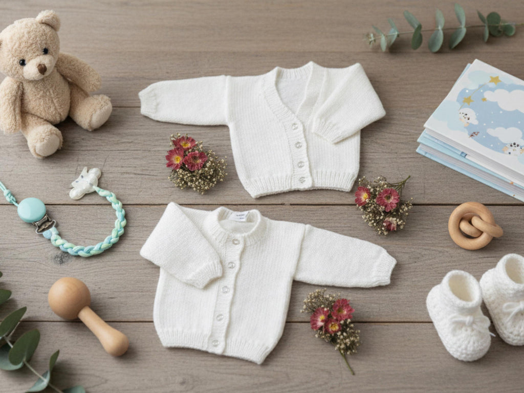 Child's Easy Beginners Cardigan round neck-V Neck Knitting Pattern plain baby cardigan knitting pattern  premature size