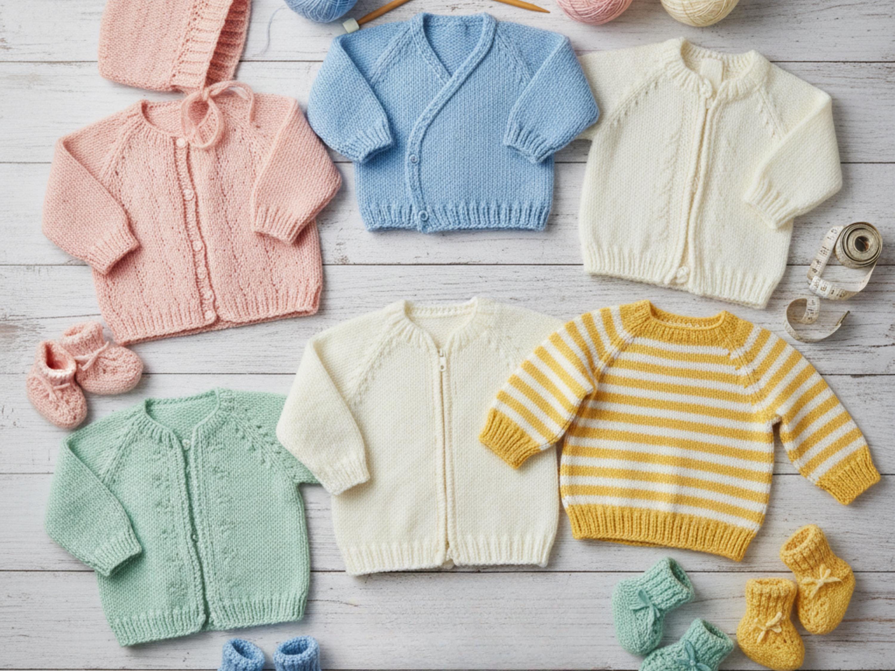Baby Knitting Patterns-Bundle of vintage patterns
