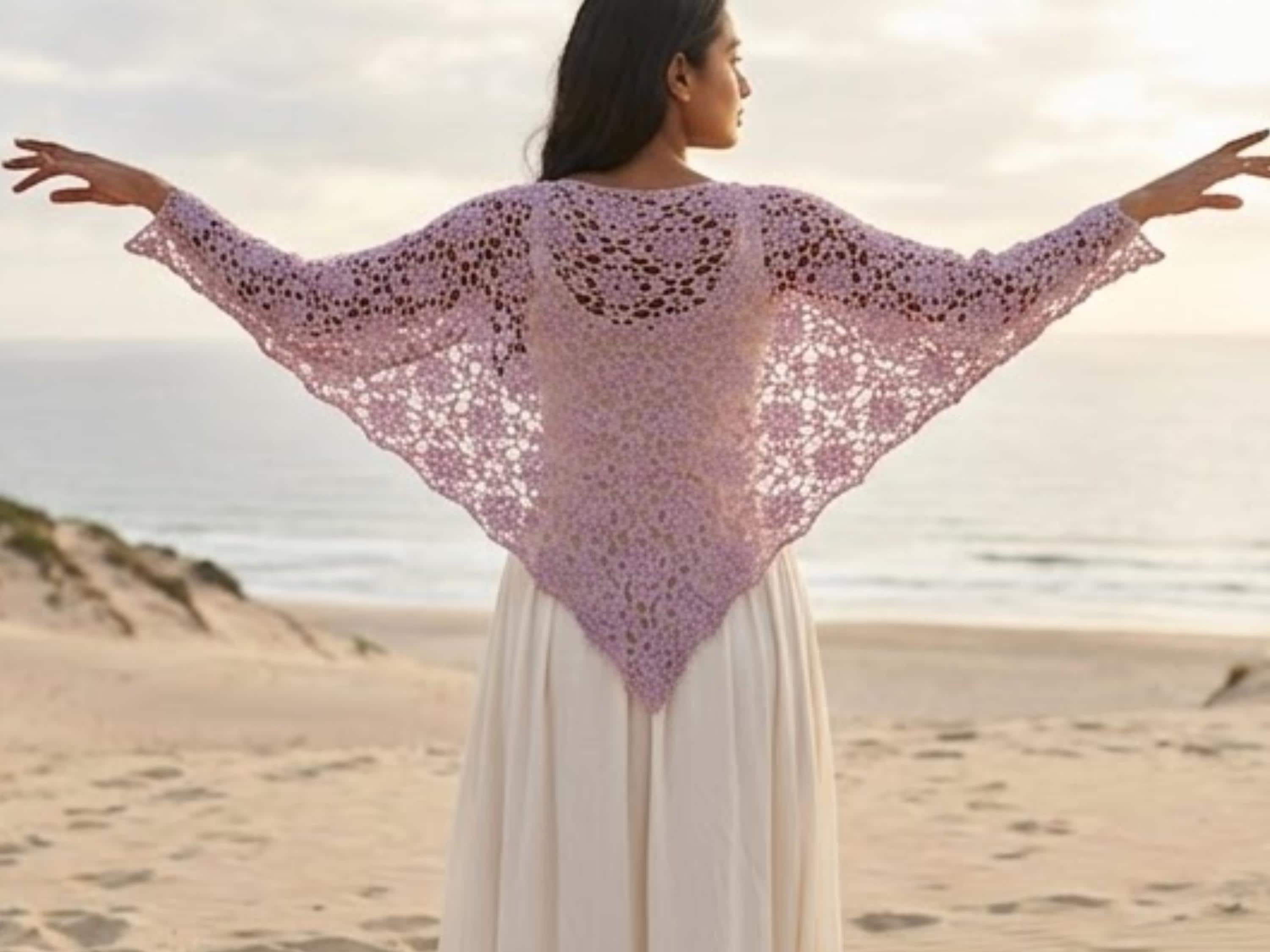 RETIREMENT SALE *Crochet Flower Motif Shawl Pattern: Lace Triangle Wrap (PDF)