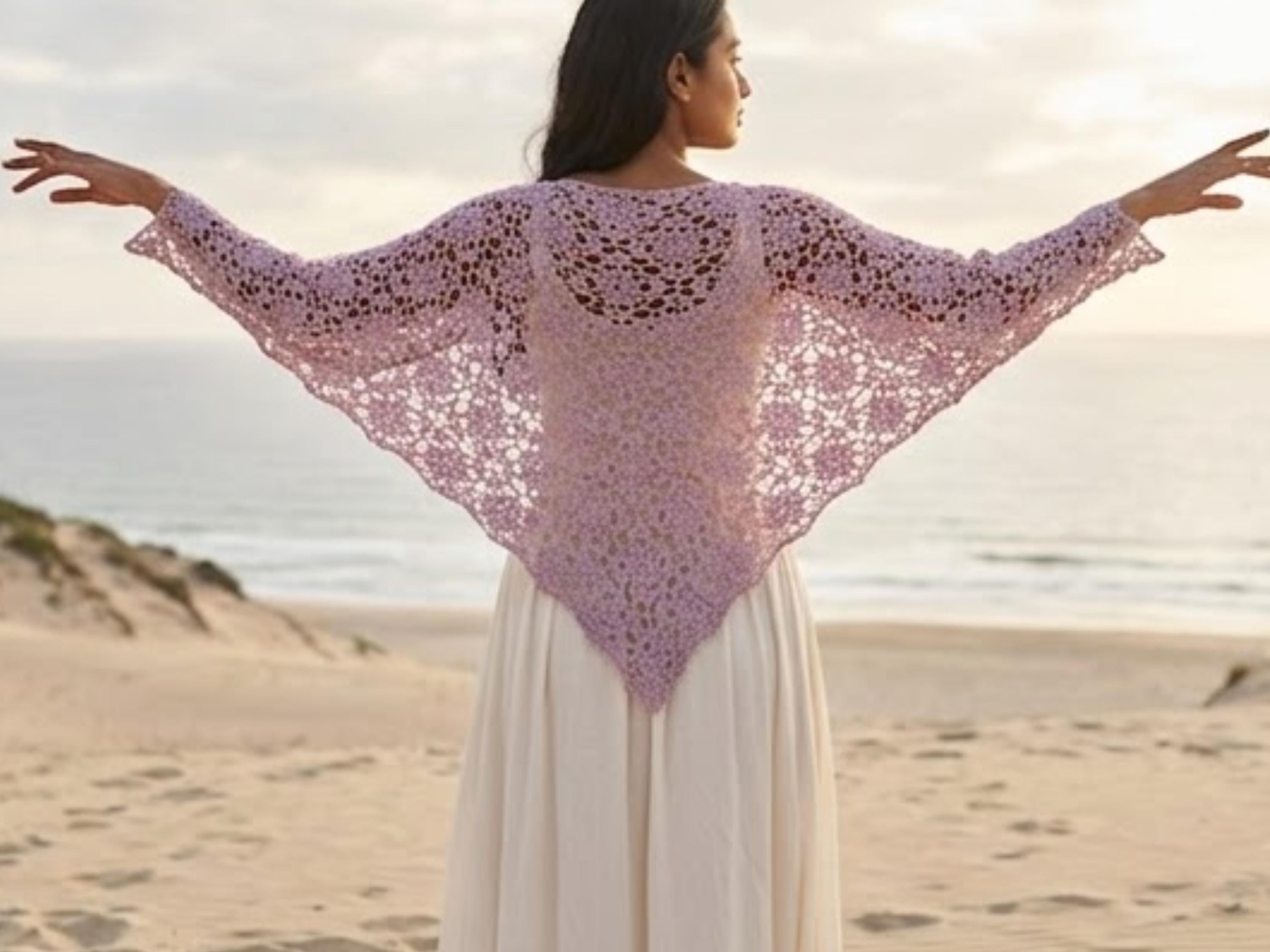 RETIREMENT SALE *Crochet Flower Motif Shawl Pattern: Lace Triangle Wrap (PDF)