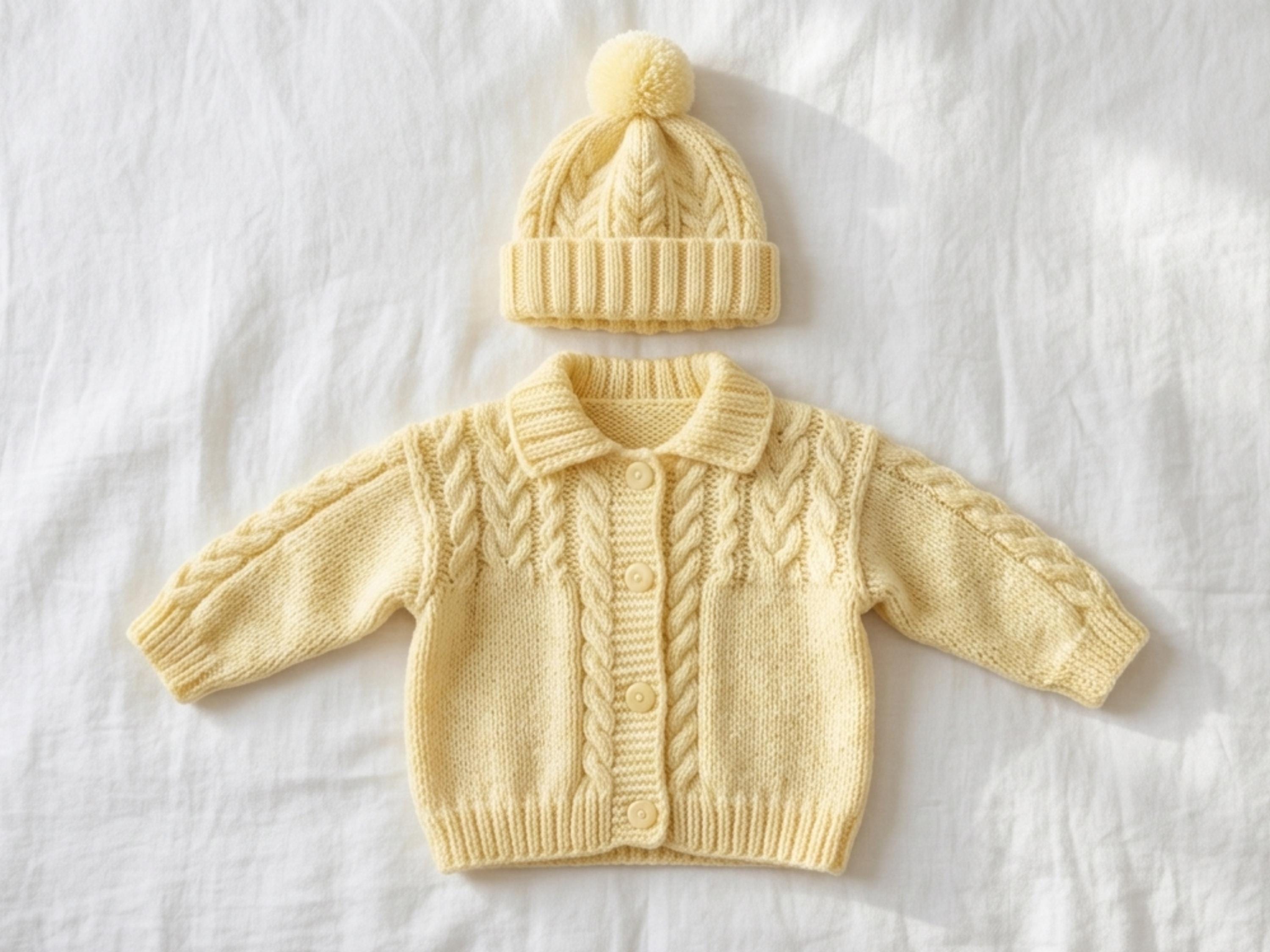 RETIREMENT SALE *Knitting Patterns-Baby Cardigan, Hat, Blanket Knitting Pattern Set (Instant Download)
