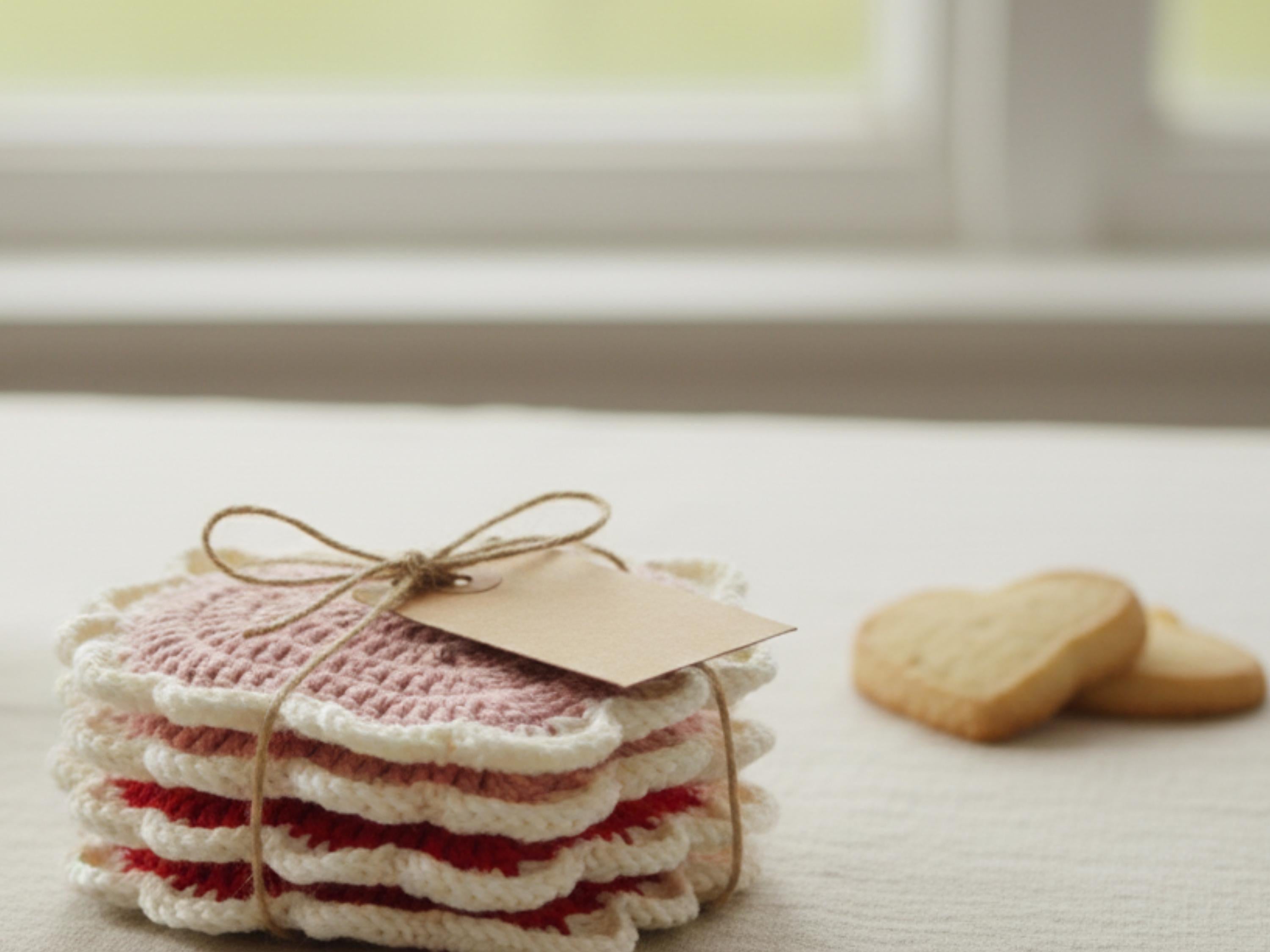 Sweet Hearts Crochet Dishcloth Pattern – Beginner Friendly, Vintage Shell Border (PDF Download)