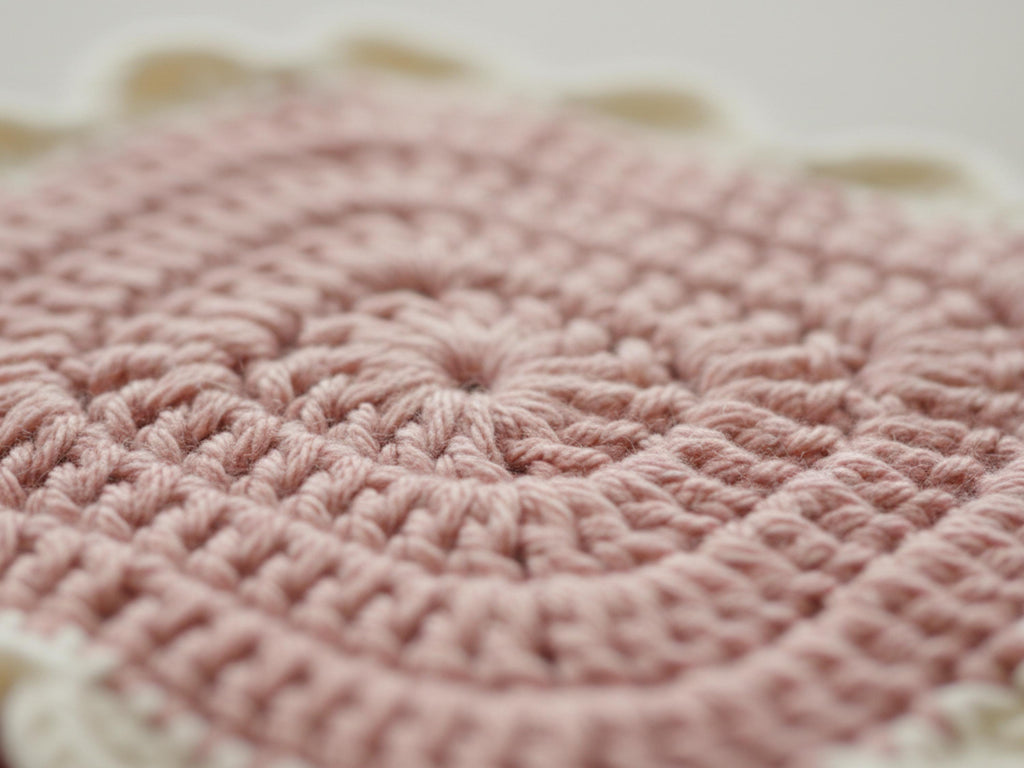Sweet Hearts Crochet Dishcloth Pattern – Beginner Friendly, Vintage Shell Border (PDF Download)