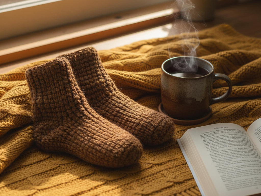 Easy Crochet Socks Pattern, Vintage Style, Aran Yarn, Sizes S-L (PDF Download)