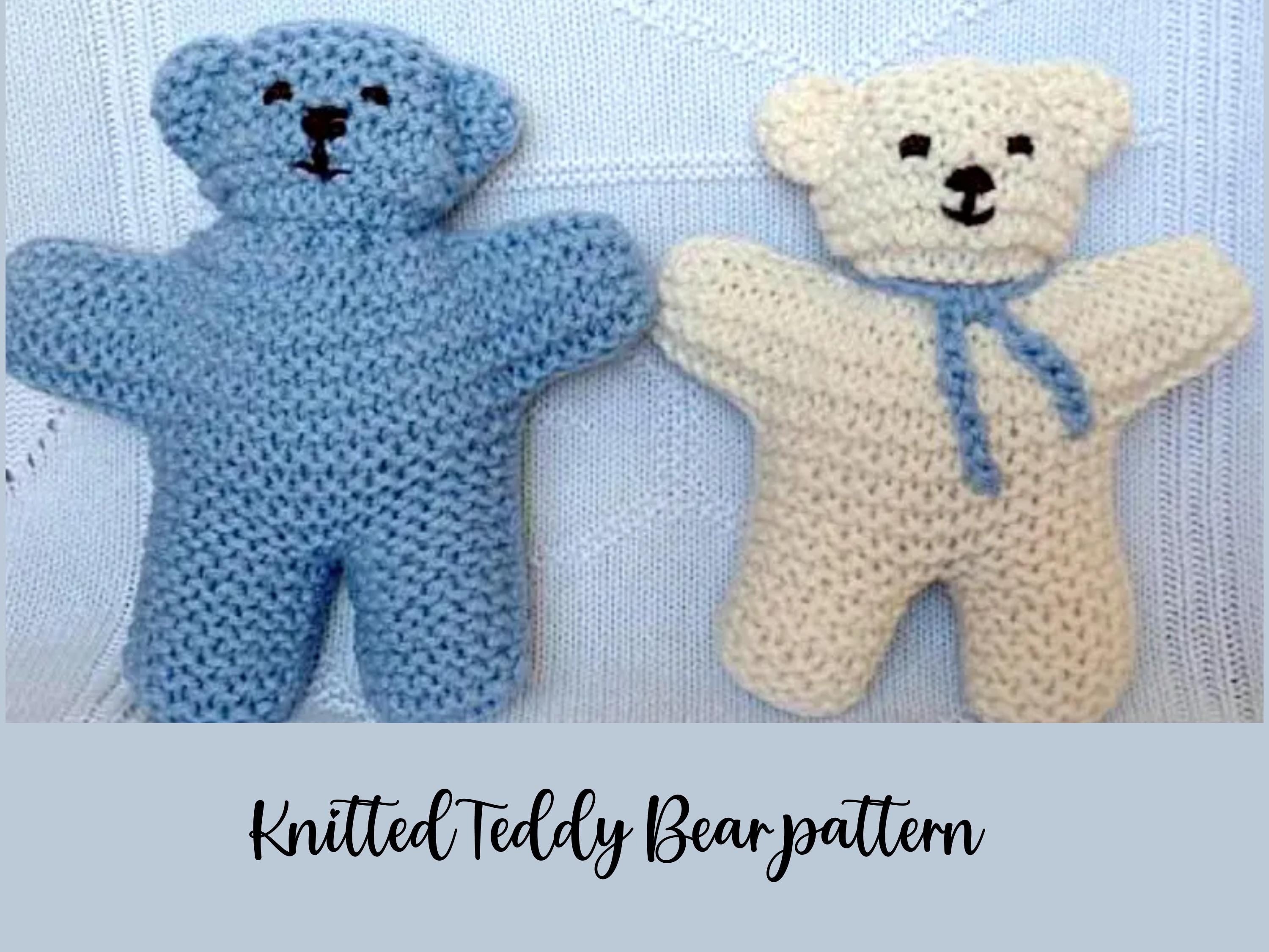 Tiny Teddy Bear Knitting Pattern: Easy Garter Stitch Toy (PDF Download)