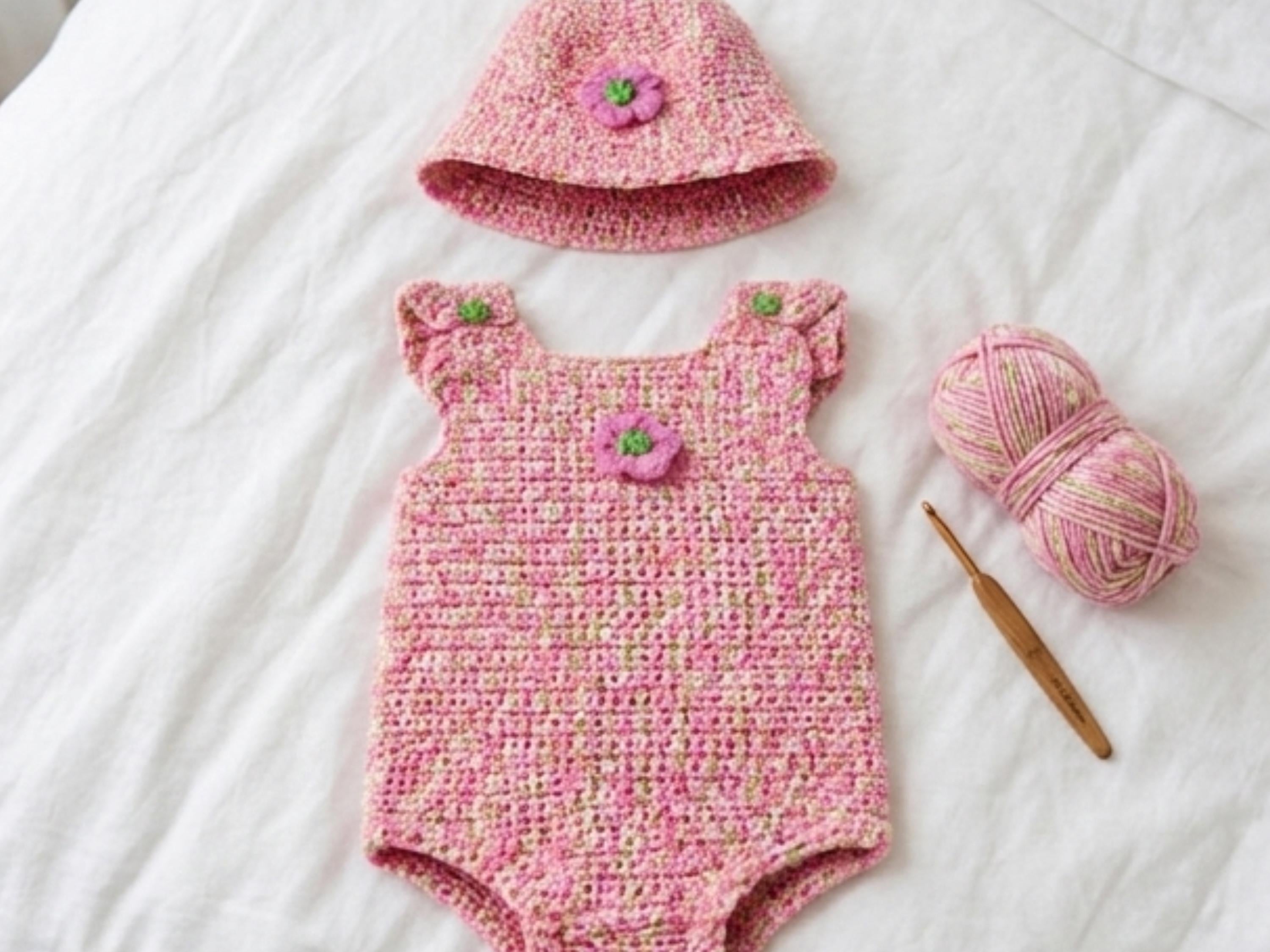 Baby Crochet Romper & Hat Pattern – Easy Outfit for 3–6 Months (PDF Download)