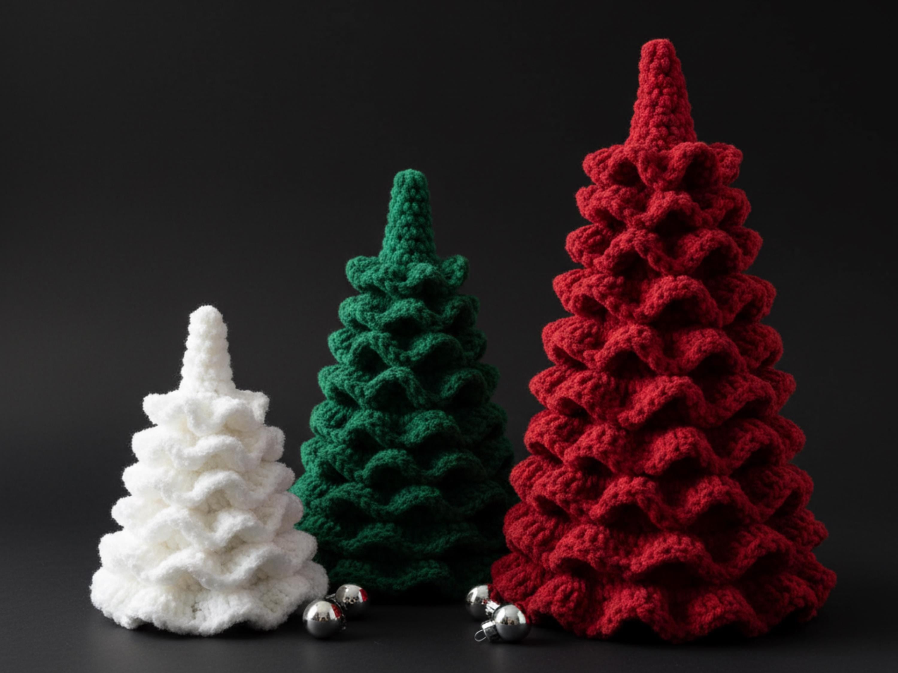 Ruffled Christmas Tree Crochet Pattern | Layered Holiday Decoration (PDF Download)