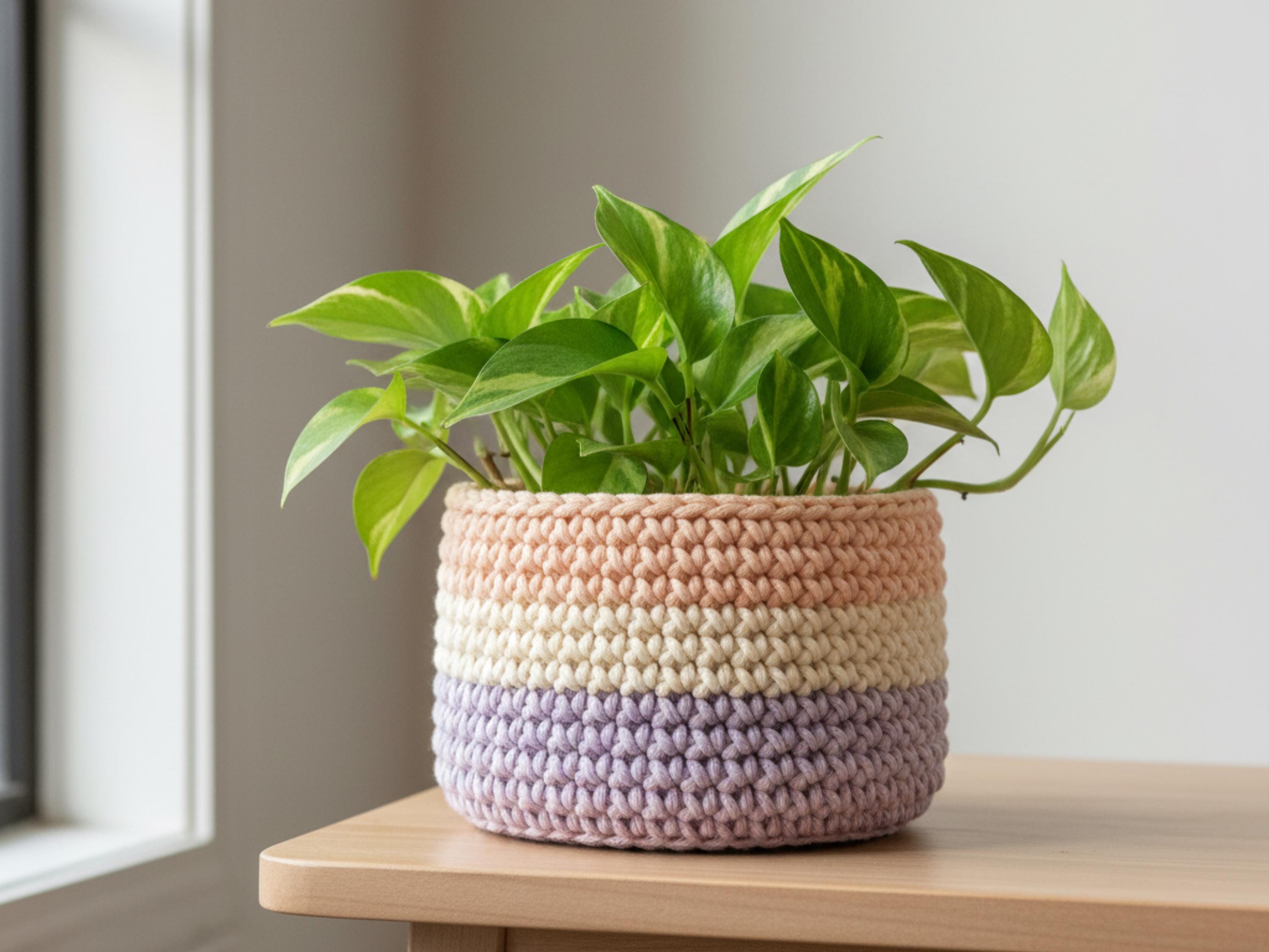 Teardrop Crochet Basket Pattern | Hanging Plant Holder (PDF Pattern)