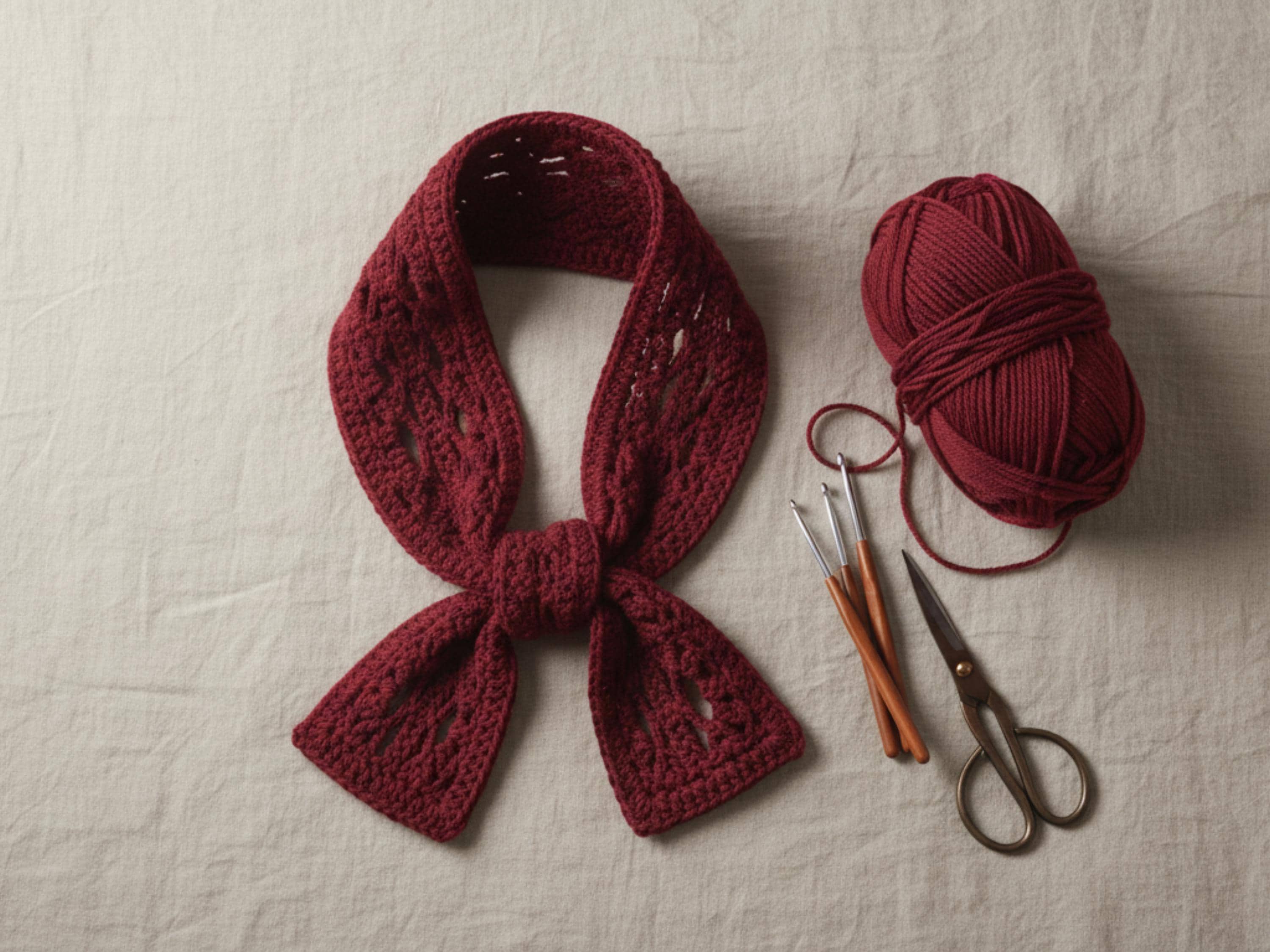 Sophie Crochet  Scarf Pattern-Beginners easy scarf pattern for women