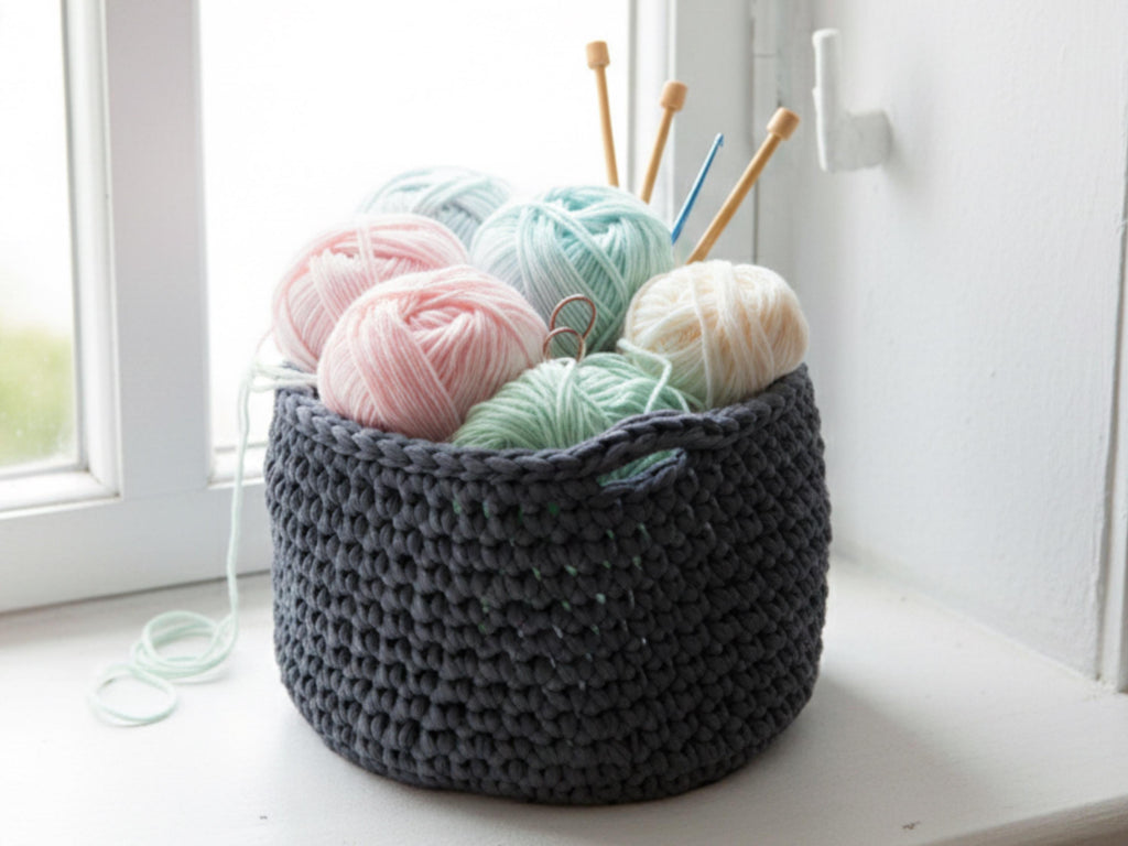 Easy Crochet Basket Pattern  Beginner DIY Home Decor (PDF Download)