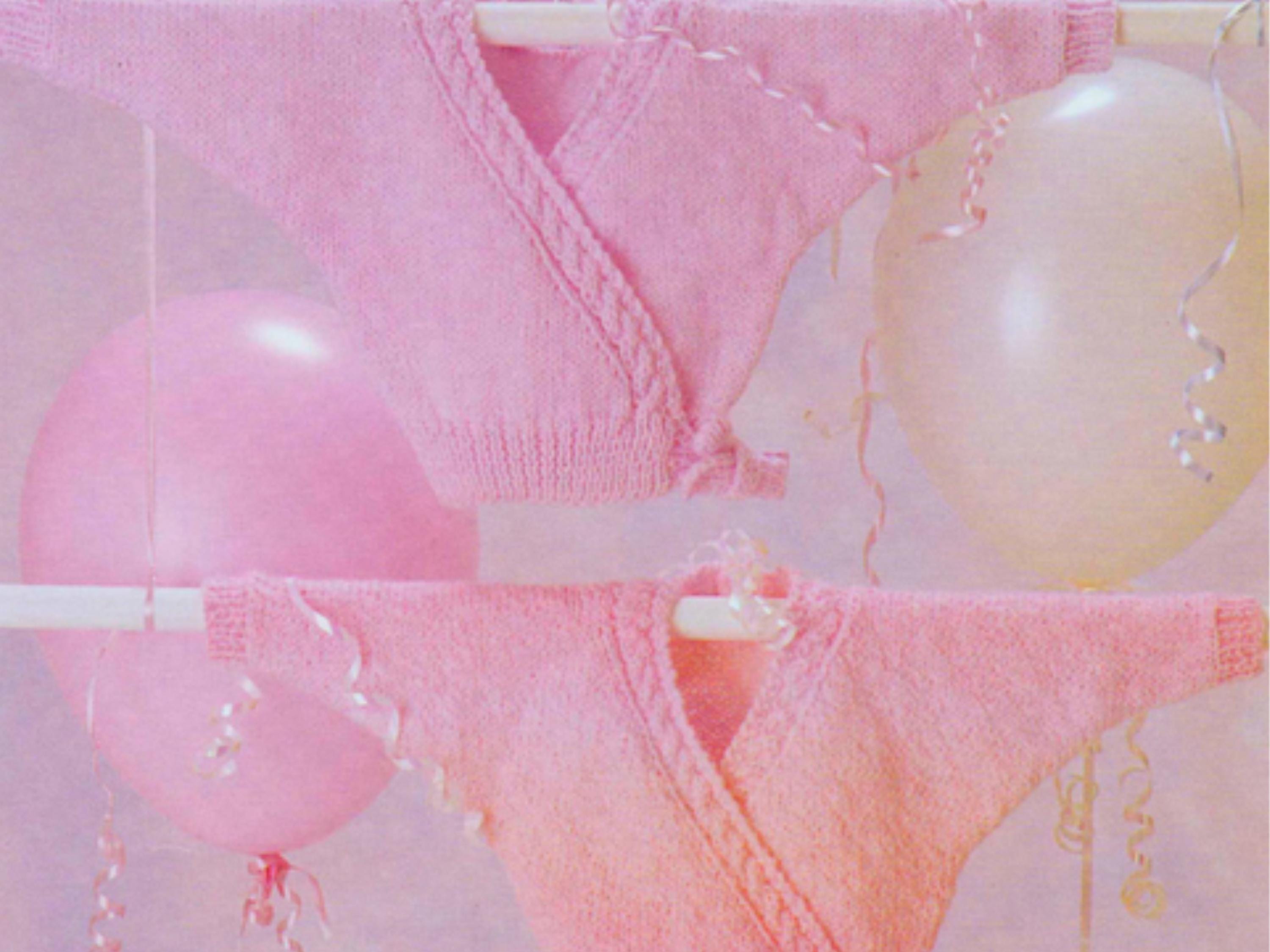 Baby girls Knit Cardigan Pattern | Dolman Wrapover Ballet Cardigan DK 12-22" (PDF Download) Knitting Pattern for girls
