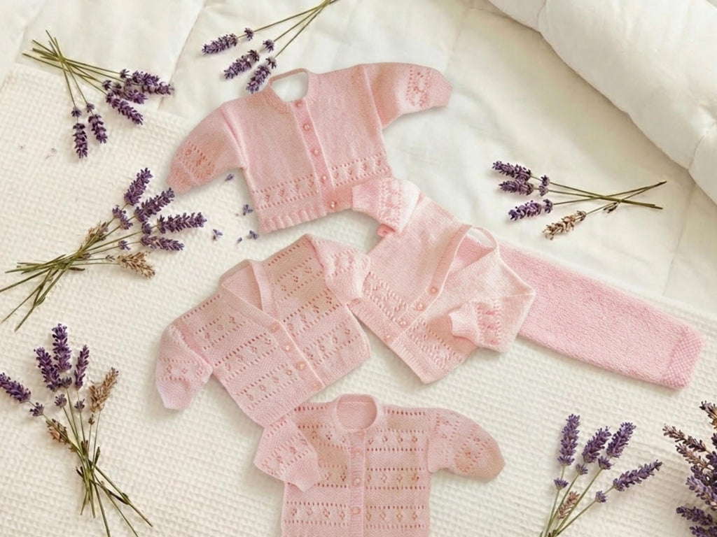Baby Girls Knitting Patterns  Lace Cardigan Knitting Pattern, 4ply, V-Neck, 0-2 Years (PDF Pattern)