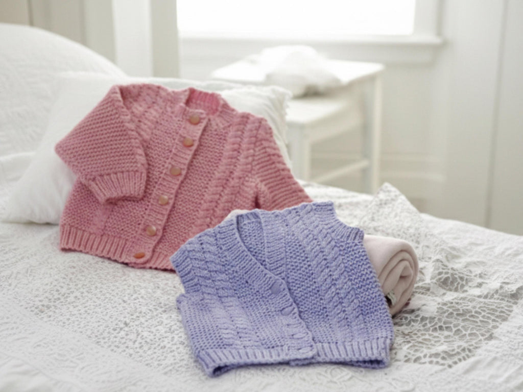 Baby Knitting Patterns Cable Knit Baby Cardigan & Vest Pattern: Heirloom PDF (Digital Download)