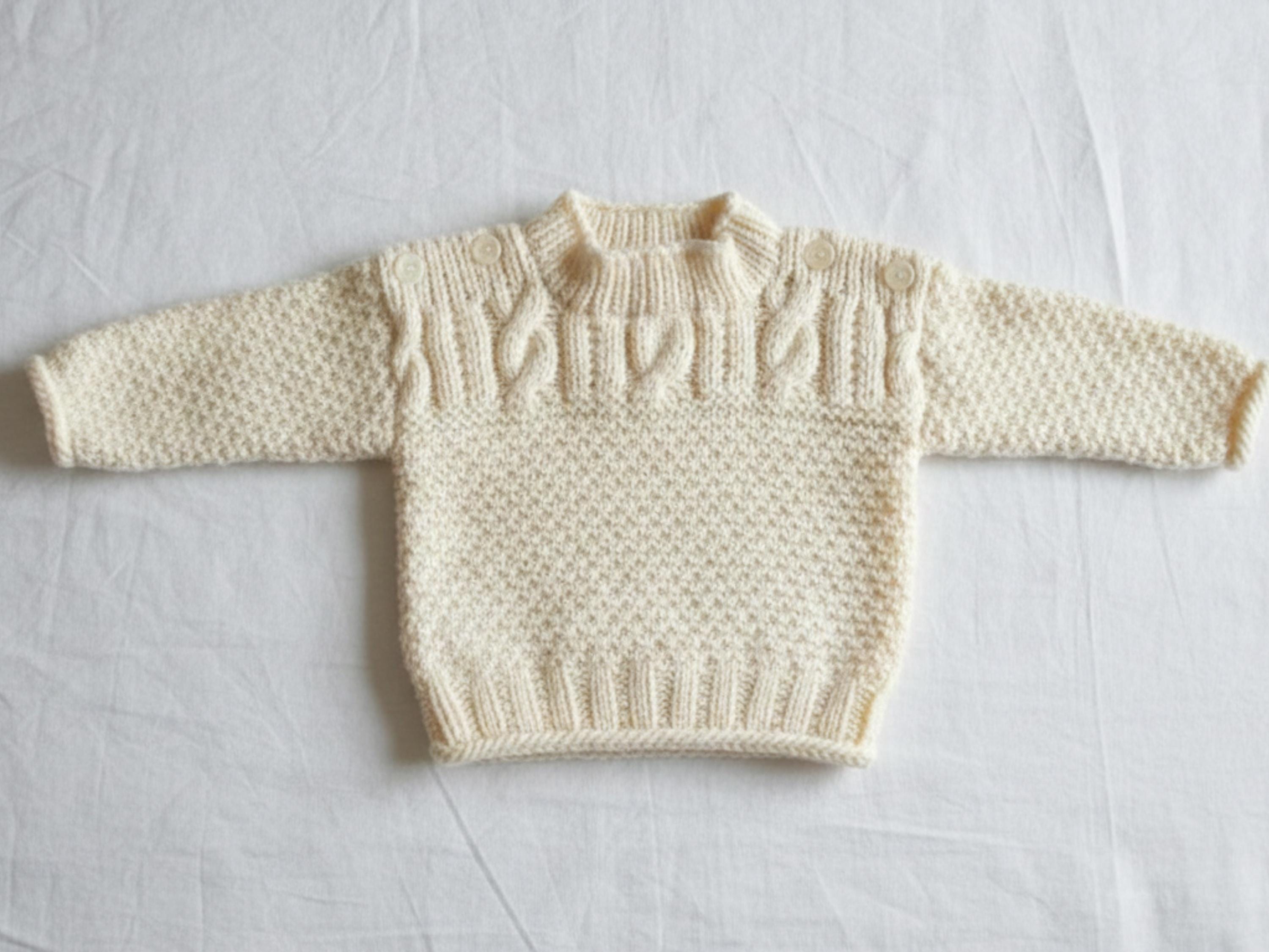 Knitting patterns for boys Vintage Aran Cable Knit Baby Cardigan Pattern (PDF Download)