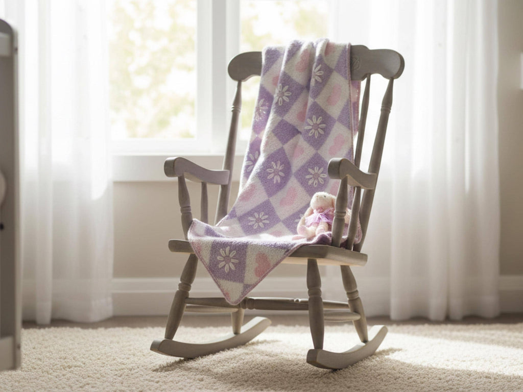 Handmade Daisy Hearts Baby Blanket – Soft Floral Nursery Throw (PDF Pattern)