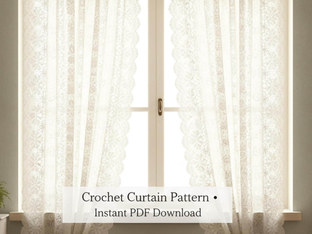 Vintage Crochet Pattern : Heirloom Daisy Lace Curtains (1970)