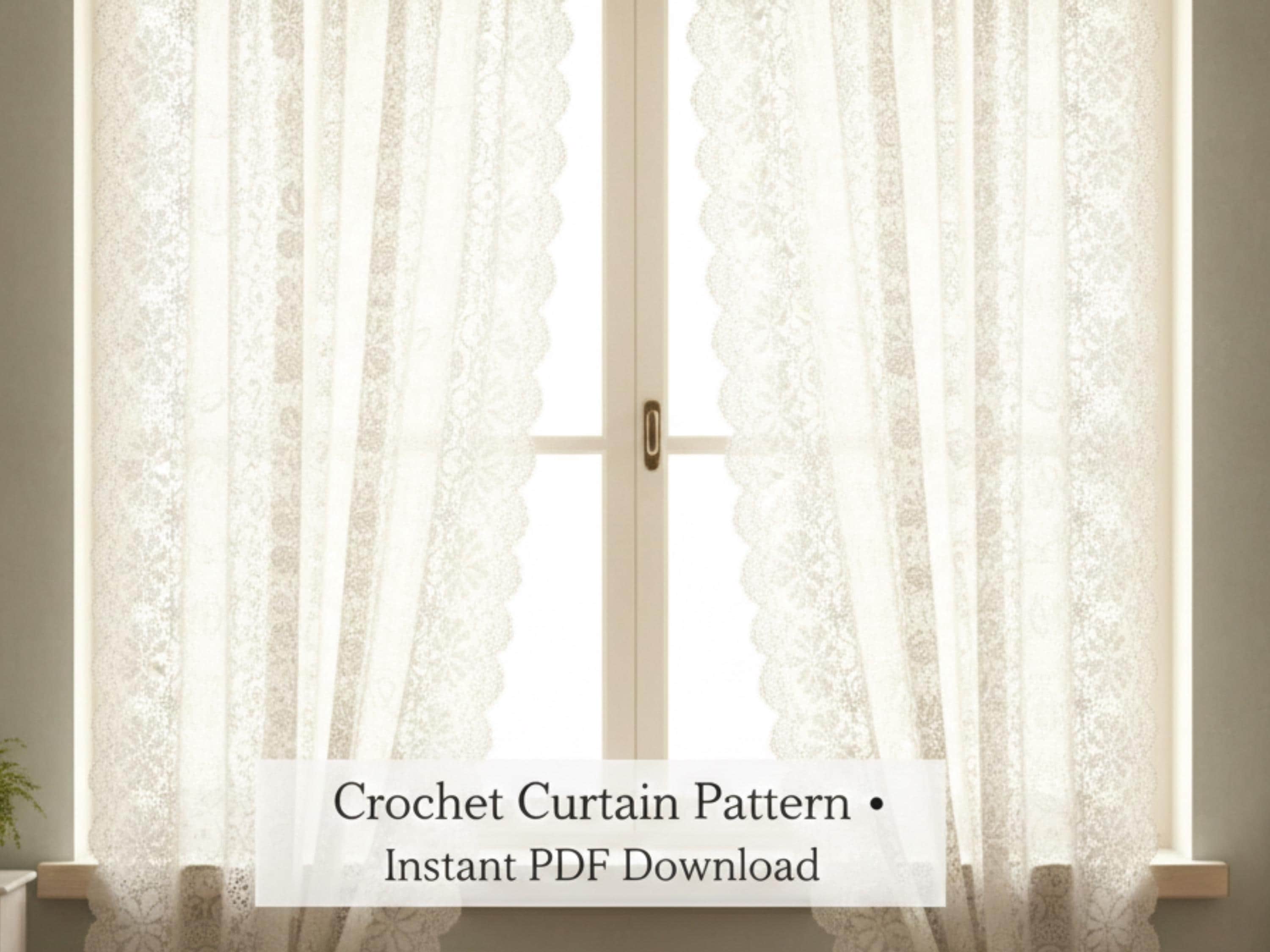 Vintage Crochet Pattern : Heirloom Daisy Lace Curtains (1970)