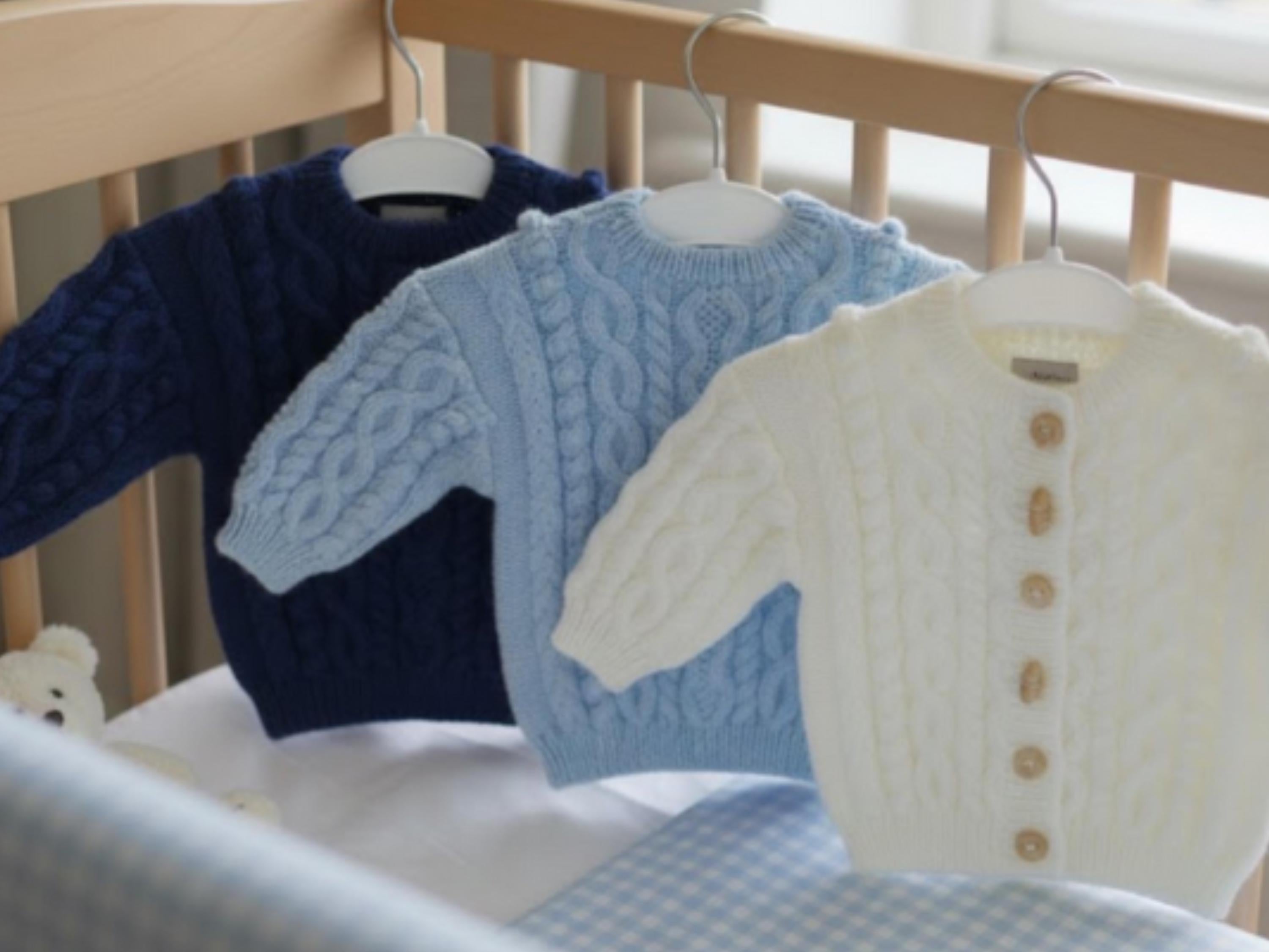 Baby Boy knitting pattern -Cable Knit Jacket & Sweater Pattern | DK 8 Ply (PDF Download)