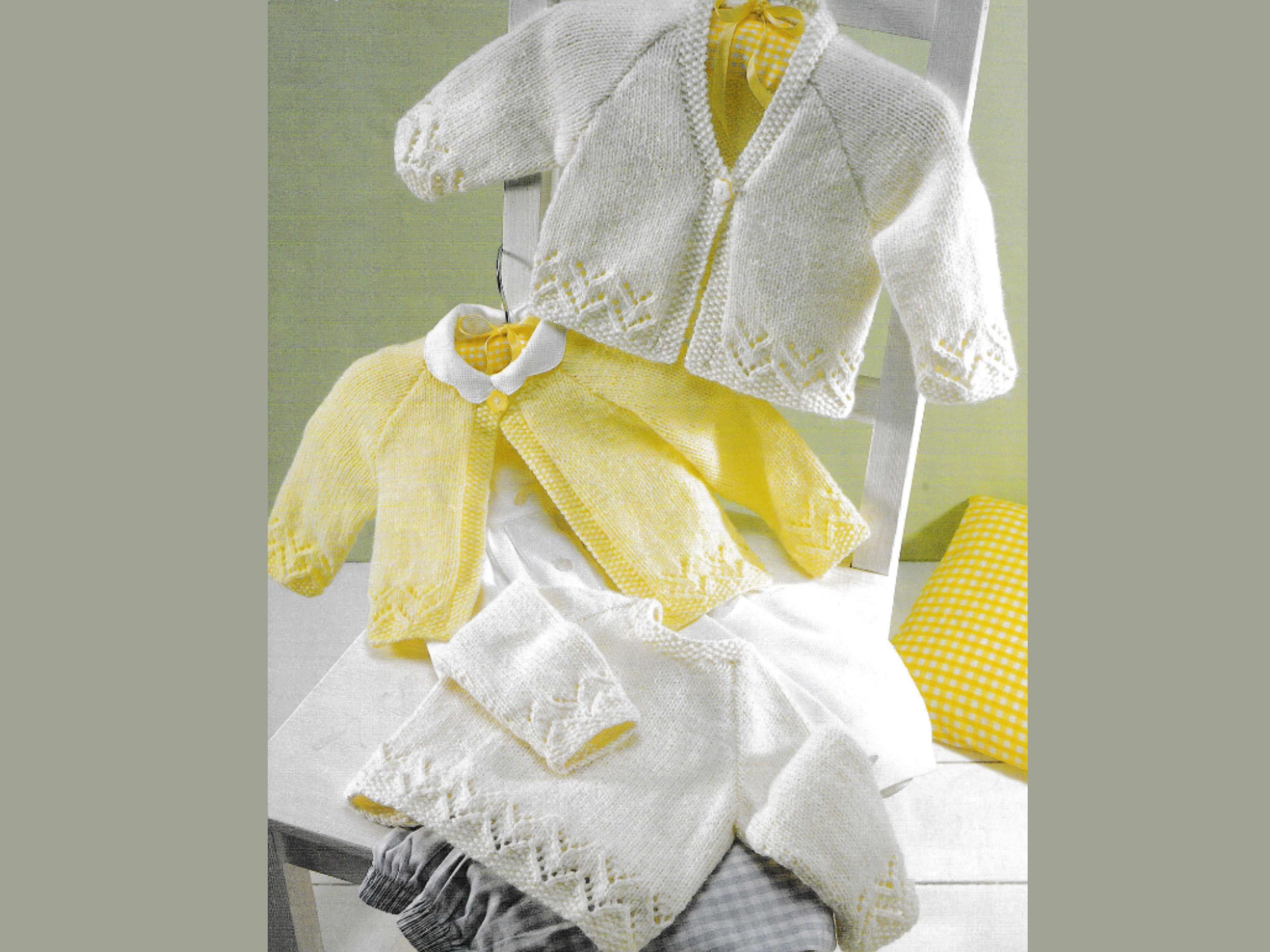 Baby Cardigan Knitting Pattern: DK Weight, 0-6 Years (PDF Download)