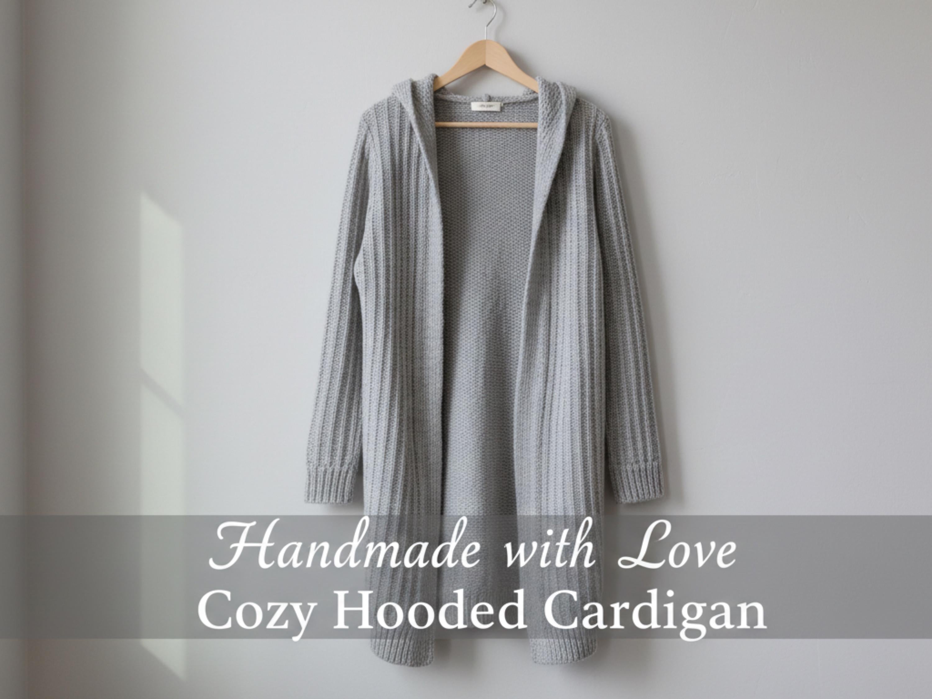 Vintage Hooded Cardigan Knitting Pattern, Women's DK Yarn Jacket (PDF Download)