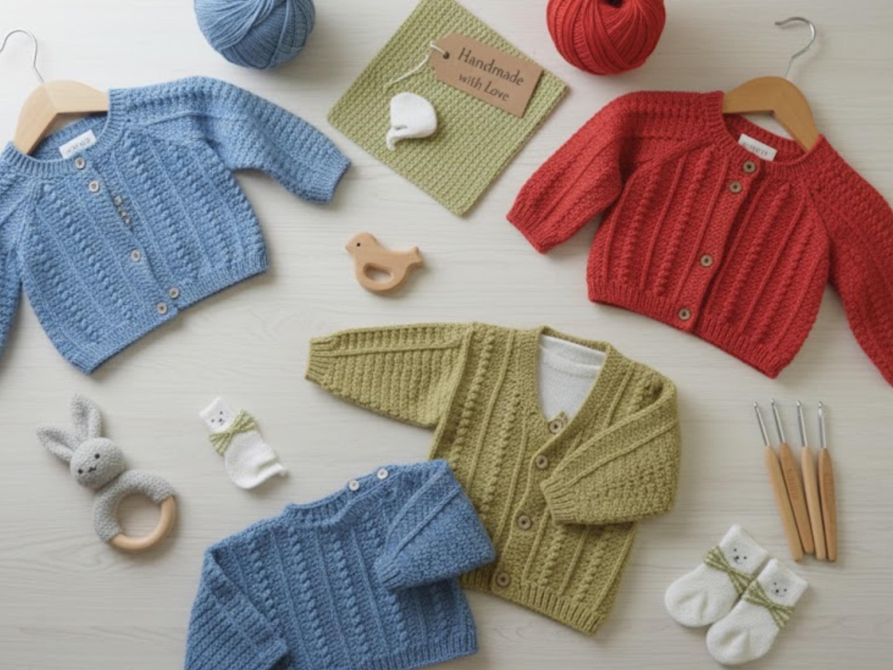 8 PLY Baby Boy  Crochet Cardigan, Sweater, Jumper Pattern:  DK knit (PDF Pattern)