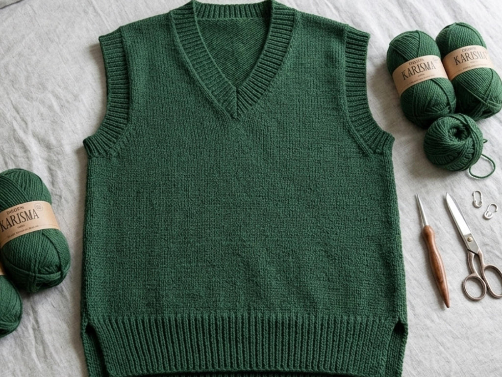 Womens  Vest Knitting Pattern (PDF Download)
