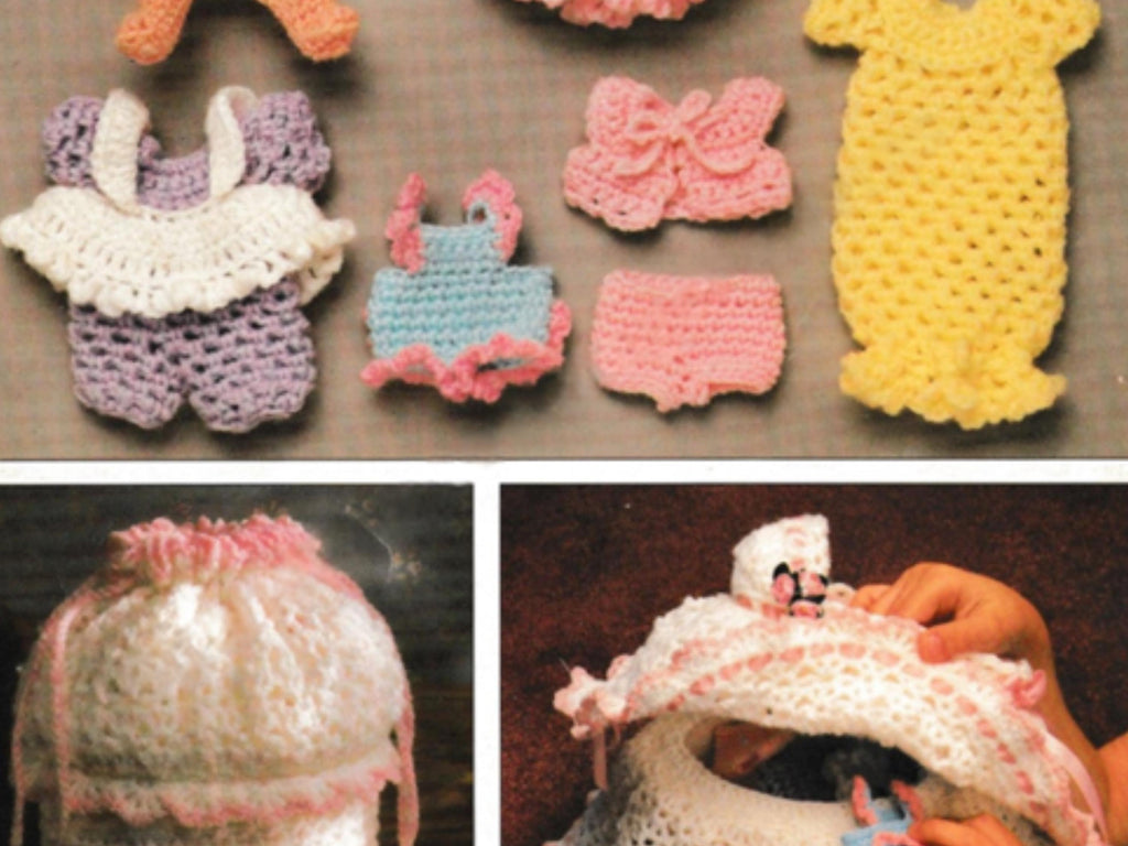 Beginner Crochet Doll Bassinet and Clothes Pattern (PDF Download)