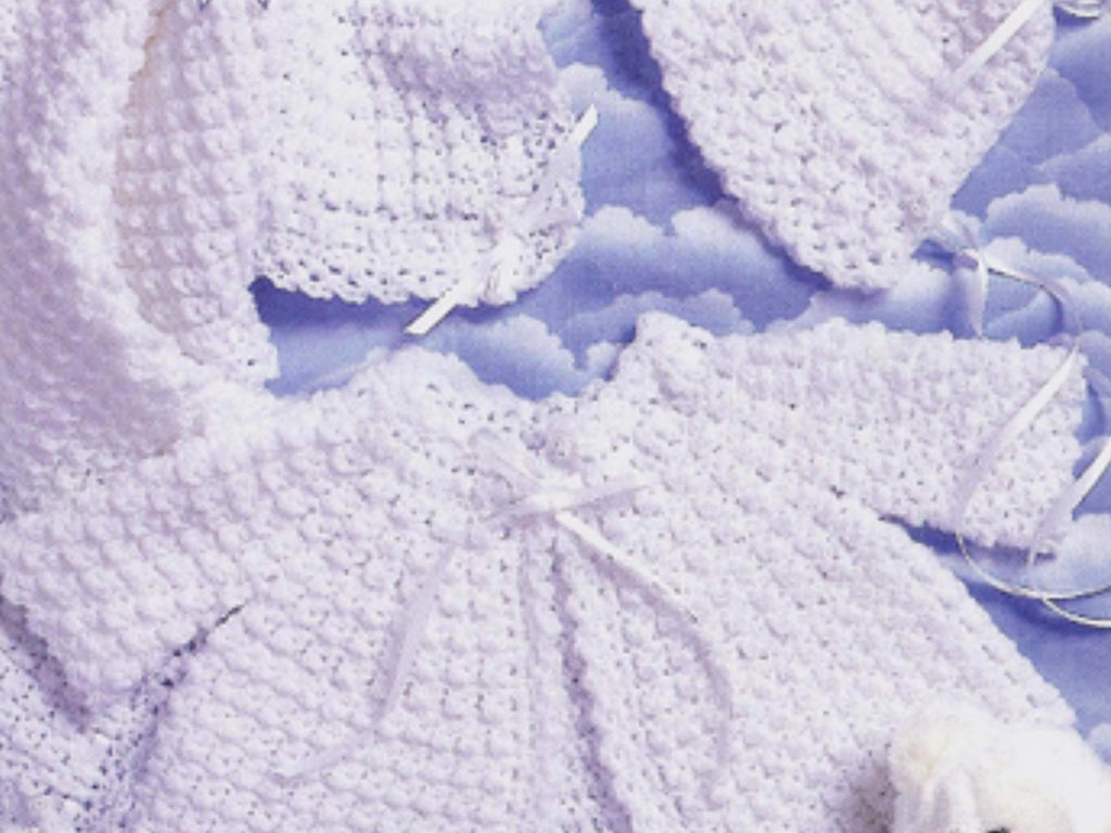 RETIREMENT SALE *Vintage Baby Crochet Pattern Set – Cardigan, Blanket, Bonnet, Booties (PDF Download)