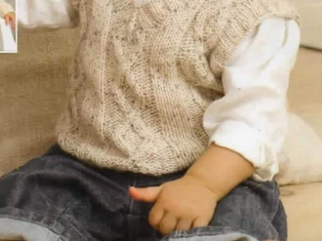SALE *Baby Childrens V-Neck Slipover Knitting Pattern (PDF Download) – DK Weight Yarn