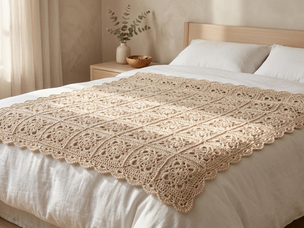 Christmas , Wedding , Birthday crochet DIY handmade gift -Afghan Lace Crochet Pattern, Lightweight Blanket Throw, Vintage Design (PDF
