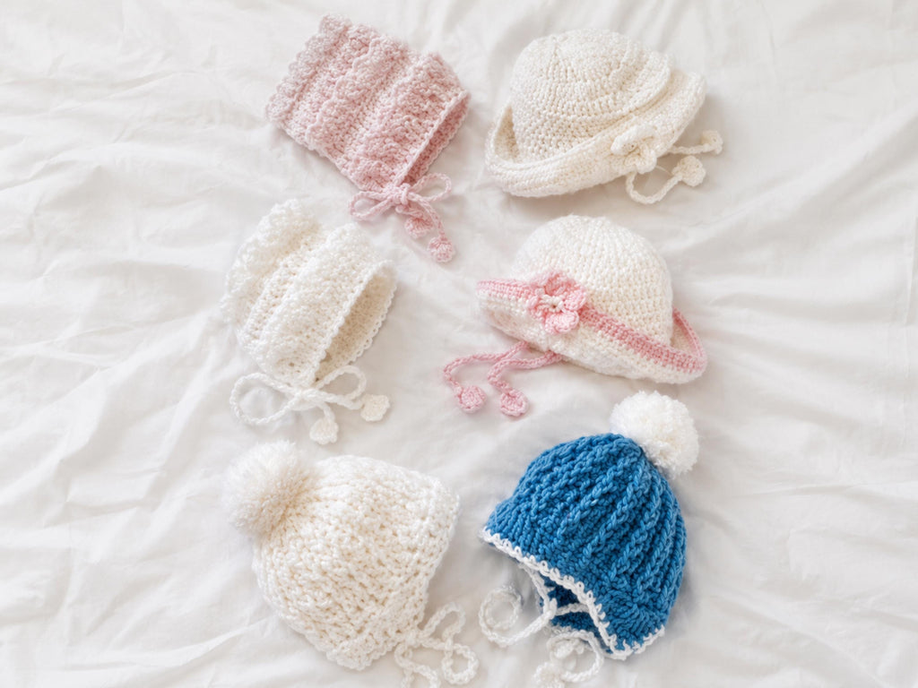 Baby crochet Patterns PDF-Baby Helmets, Bonnets And Hats, Crochet Pattern, Premature Sizes- 2 years