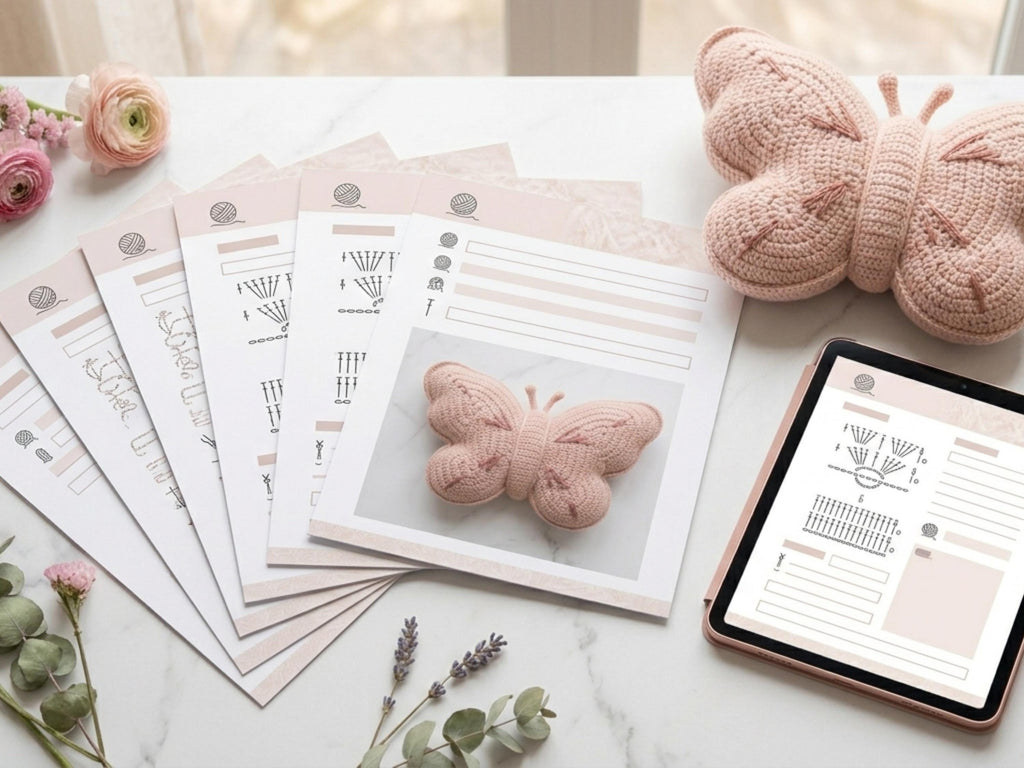 Crochet Butterfly Pillow Pattern: Plush Amigurumi Cushion (PDF Download)