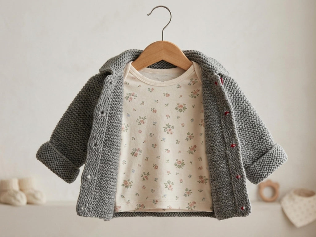 Baby Girl Knitting Pattern Garter Stitch Raglan Baby Jacket Cardigan Coat Newborn - 6m Dk Yoke - Simple Beginners-French,English,Dutch