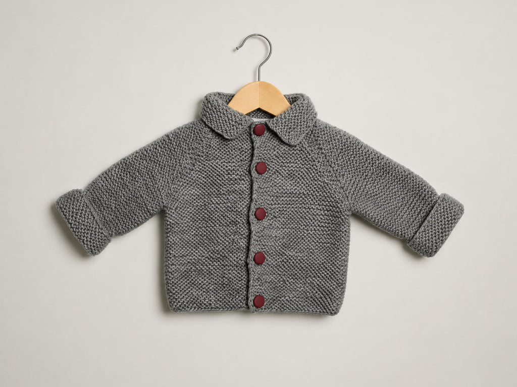Baby Girl Knitting Pattern Garter Stitch Raglan Baby Jacket Cardigan Coat Newborn - 6m Dk Yoke - Simple Beginners-French,English,Dutch